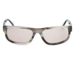 Elevated Rectangle Shiny Horn Sunglasses