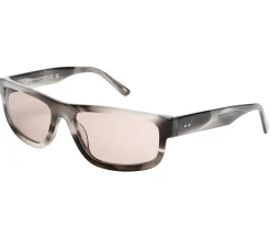 Elevated Rectangle Shiny Horn Sunglasses