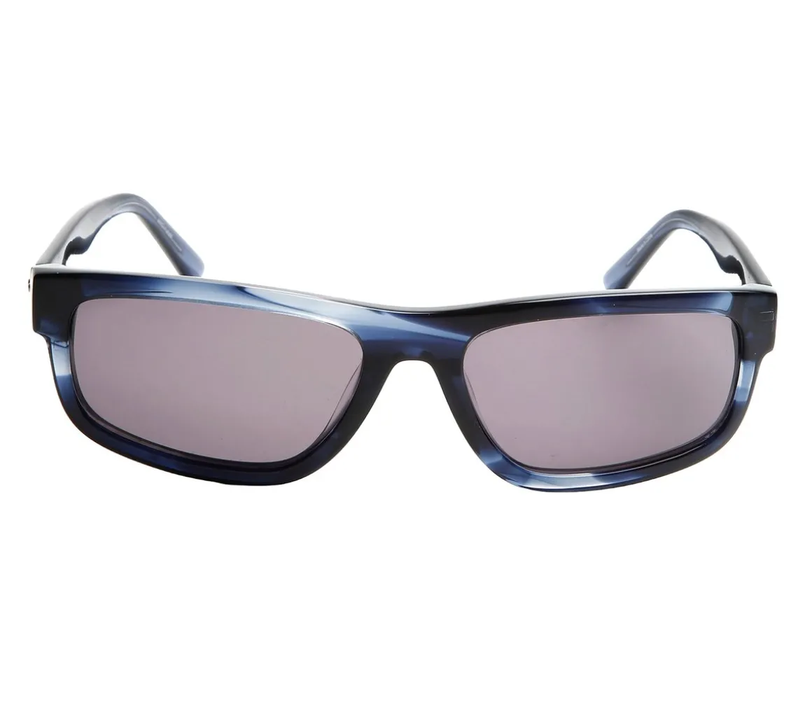 Elevated Rectangle Shiny Horn Sunglasses