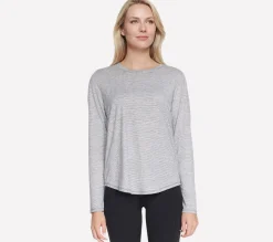 GO DRI Swift Stripe Long Sleeve Crew