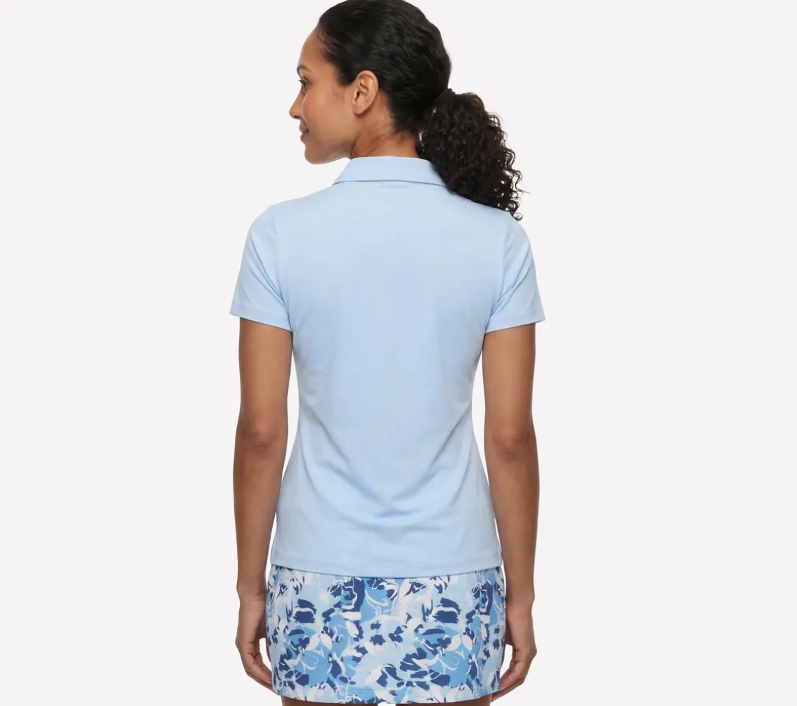 GO GOLF Short Sleeve Birdie Zip Front Polo