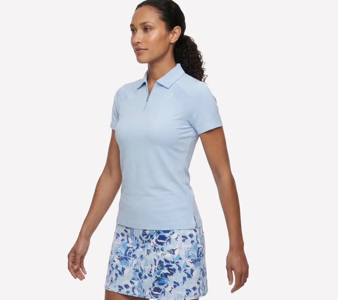 GO GOLF Short Sleeve Birdie Zip Front Polo