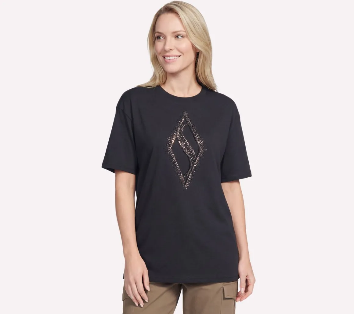 Gold Splatter Diamond Short Sleeve Tee