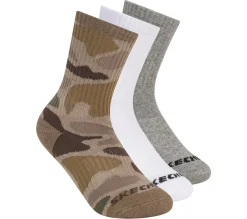 3 Pack Boys' Crew Camo Socks
