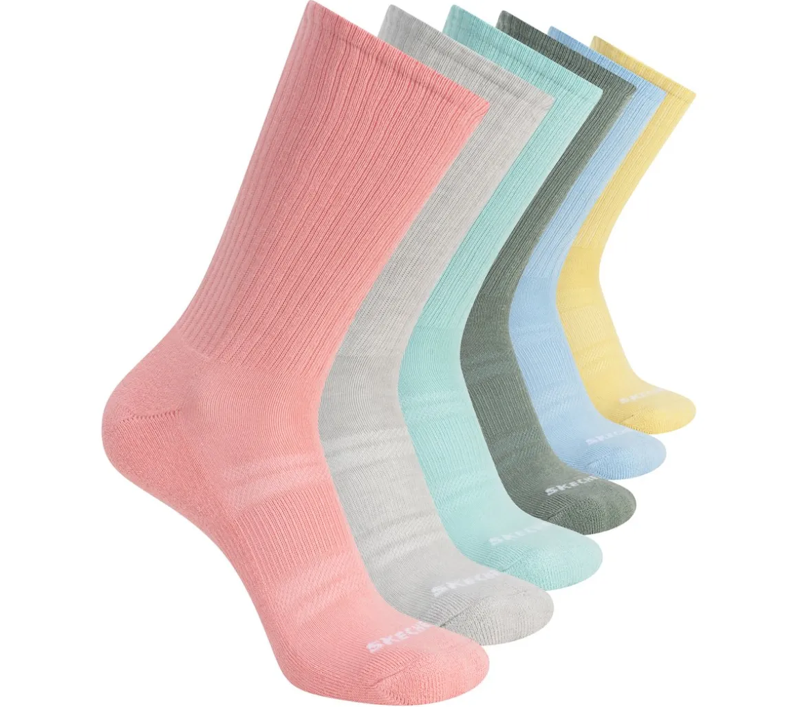 6 Pack Large Core Crew Socks