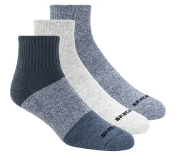 3 Pack Men's Colorblock Quarter Socks