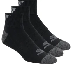 3 Pack Men's Half Terry Quarter Crew Socks