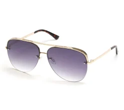 Semi-Rimless Metal Aviator
